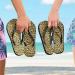 Shop Mnsruu Leopard Pattern Flip-Flops for Men & Women - Brown Multi-Colored Comfort for Home Hotel Spa & Travel - Size L - Buy Online on GoSupps.com