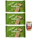 Galbusera RisosuRiso Croccantezza Integral - Crunchy crackers with crunchy grains 100% Italian soufflé rice - 3 x 380 g + Polpa Italian Gourmet 400 g
