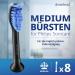 8er Demirdtal Medium Replacement Brush Heads for Philips Sonicare ProResults - Daily Precise Cleaning - HX6018B (Black) - Buy Online on GoSupps.com