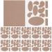 132PCS Moleskin Tape Adhesive Pads Moleskin for Blisters Prevention for Heels Feet Fabric Padding for Boots Hiking Reduce Friction Pain 12 Sheet