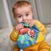 Nuby Plush Tiger Cuddle & Chew Teething Blankie with Squeaker & Connector Clip: 0 M +  Tiger  Multi