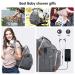 Baby Diaper Bag Backpack with Changing Station, USB Port, Sunshade, Toy Bar - Heather Grey - Buy Online on GoSupps.com