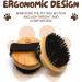 Bamboo Handheld Pet Brush with Soft Boar Bristles for Dogs and Cats - 1 Pack - Buy Online on GoSupps.com