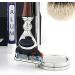 6 Pc Men's Shaving Kit - 5 Edge Razor Silver Tip Badger Brush Stand Soap & Bowl - Perfect Grooming Set for Men | International Shipping Available - Buy Online on GoSupps.com