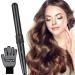 CkeyiN Hair Curling Wand 32mm Curling Iron Professional Fast Heat Ceramic Barrel Hair Curler for Long&Short Hair Hair Curler with Adjustable Temp Curling Tongs with Glove Dual Voltage Black