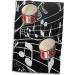 3D Rose Red Drums Music Notes Towel | 15 x 22 | TWL_38199_1 - Buy Online on GoSupps.com