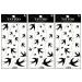 ONCEX 3 Sheets Flying Swallow Birds Temporary Tattoos Waterproof Black Birds Tattoo Designs Body Arms Legs Shoulder Back Men Women Painting Cartoon Art Stickers Water Transfer