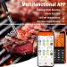 Wireless Meat Thermometer with Timer & Alarm - IP67 Waterproof 210m Bluetooth Signal - 2-Piece Grill & Frying Thermometer - Buy Online on GoSupps.com