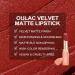 Oulac Dark Red Creamy Matte Lipstick - Soft Satin Finish | Moisturizing Formula | Highly Pigmented with Rose Oil | Vegan & Cruelty-Free | 3.6g - Once Bitten - Buy Online on GoSupps.com