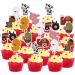 96 Pieces Cupcake Toppers Animal Cake Toppers Farm Zoo Animal Cupcake Decoration for Farm Themed Birthday Party Supplies - Buy Online on GoSupps.com