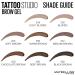 Maybelline TattooStudio Waterproof Eyebrow Gel Makeup - Medium Brown | 0.23 Fl Oz (1 Count) - Buy Online on GoSupps.com