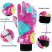 Kids Winter Snow Waterproof Ski Gloves - 2 Pairs Unisex Thermal Watercolor Gloves for Boys and Girls - Anti-Slip & Warm Cold Weather Gear - Buy Online on GoSupps.com