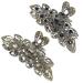Hair clips for women girls vintage style alloy rhinestones large size hair clips fashionable retro flowers hair clip for thick hair 2PCs 6cm