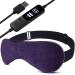 Upgraded Heated Eye Mask for Dry Eyes Electric USB Dry Eye Mask with Temperature Timer Remote Eye Warm Compress to Unclog Glands Eye Heating Pad for Relieve Stye Blepharitis Chalazion MGD Purple