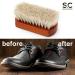 Stone and Clark Horse Hair Shoe Brush - Polish Your Leather to Perfection - Shoe Polish Brush with 100% Horse Hair Bristles & Concaved Beech Wood Handle (Mini White Hair Brush) Premium - Buy Online on GoSupps.com