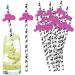 Disco Cowgirl Decorations Straws | Bachelorette 70s Western Paper Cow Straw Decor | Cow Print Disco Pink Hat Disco Decorations Straw for Weddings Birthdays Girls Gatherings Guanglu Cow Topper 2 - Buy Online on GoSupps.com