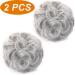 JJstar 2PCS Messy Bun Hair Pieces in Silver Grey - High Heat Resistant Synthetic Fiber Scrunchies for Women and Girls - Buy Online on GoSupps.com