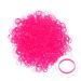 KUFUNG Elastic Hair Bands Non-slip Rubber Hair Ties for Girls Soft Elastic Bands for Kid Hair Braids Hair (S Fluorescent Pink) Small (Pack of 1) Fluorescent Pink