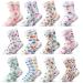 Threlaco 12 Pairs Eczema Socks for Kids Cotton Soft Foot Eczema Cute Socks for Sensitive Irritated Skin Overnight Children Aged 4-7