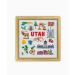 Utah Collection CS1852 - Counted Cross Stitch KIT#2. Set of Threads Needles AIDA Fabric Needle Threader Embroidery Clippers and Printed Color Pattern Inside. Cross Stitch KIT #2