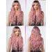 Wokestar Long Pink Synthetic Hair Wig with Curtain Fringe for Women - Buy Online on GoSupps.com