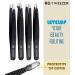 4-Piece Professional Eyebrow Tweezers Set for Precision Hair Removal - Ideal for Women and Men - Splinter, Blackhead, and Ingrown Hair Removal Tool - Buy Online on GoSupps.com