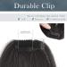 BARSDAR Clip in Fringe Human Hair - 100% Real Hair French Bangs Extensions for Women - Natural Black 1B - Washable & Dye-able - Pack of 1 - Buy Online on GoSupps.com