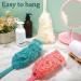18 Pack Long Handled Loofah Body Scrubber for Shower - Men, Women, Elderly - Nylon Mesh Bath Sponge - Multicolor - Buy Online on GoSupps.com