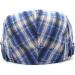 Spring Summer Plaid Newsboy Hat for Men and Women - Sky Blue, 55-61cm - Buy Online on GoSupps.com