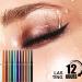 Glitter Eye Liner Set | 12 Colors Eye Shadow Pencils - Makeup Colors Waterproof Eye Liners Long Lasting and Sweatproof Eye Colors for Women - Buy Online on GoSupps.com