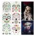 Day of the Dead Glow in The Dark Face Tattoos - 6 Sheets Halloween Makeup Stickers for Men and Women - Buy Online on GoSupps.com