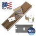 CANOPUS Single Edge Industrial Razor Blades - Made in USA - Heavy Duty Straight Edge Razors - Box & Carton Cutter Replacement Blades - Glass & Paint Scraper Razor Blades - 100 Count - Buy Online on GoSupps.com
