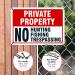 Private Property No Hunting Fishing Trespassing Sign 10x7 - 4 Pack Heavy Duty Aluminum UV Protected Weather Resistant Indoor/Outdoor Made in USA by Sigo Signs - Buy Online on GoSupps.com