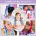 Rainbow Ponytail Hair Extensions 27.5 Inch 100g Coloured Hair Extensions for Braiding Coloured Glitter Straight Synthetic Hair Extensions for Women Girls Hair Accessories (Purple Blue Purple) - Buy Online on GoSupps.com