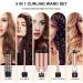 8-in-1 Beach Wave Curling Iron Wand Set for Long and Short Hair - 30s Heat-up, 5 Ceramic Barrels, 2 Heat Settings - Rosa Gold - Buy Online on GoSupps.com