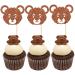 Ephlyn 24Pcs Baby Shower Cupcake Toppers Glitter Baby Shower Cupcake Picks Baby Shower Cake Decorations Gender Reveal Baby Shower Theme Baby Shower Kids Birthday Party Cake Decorations Supplies Brown Style 2 Brown