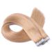 Tape In Hair Extensions #20 Ash Blond 40cm | 100% Remy Real Hair | 50 Bricks 4cm Wide | Adhesive Tresse by Novon Hair Extensions - International Shipping Available - Buy Online on GoSupps.com