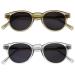 Opulize ROX 2-pack Super Stylish Transparent Gold Clear Women Men's Sonnen-Reading Showls UV400 Round reading aid SS89-9C +3.00 +3.00 Dioptries