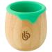 Bamboo Toddler Cup for Kids   150ml Open Cup for Baby with Non-toxic Silicone Liner  Transition Sippy Cup Snack Cup for Toddlers Promotes Baby-Led Weaning  Drinking and Oral Motor Skills (Green)