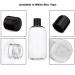 Baire Bottles 8 oz Refillable Plastic Bottles 6 Pack - Squeeze Top Hand-Press Lids for Hand Soap, Shower, Lotion - BPA Free PET, Clear with White Disc Damask Labels - Buy Online on GoSupps.com