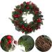 1pc Red eucalyptus wreath artificial berry garland round door sign christmas door wreath Wall Wreath seasonal candy decor Red Berry Leaf Pendant pe (plastic) American style - Buy Online on GoSupps.com