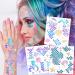 Mermaid Scale Temporary Tattoos Stickers 12 Sheets Mermaid Themed Tattoos Stickers Party Decoration Supplies Party favors for Kids Adults