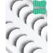 10 Pairs Naturally Looking C-Curl Thin Band Reusable Eyelashes - Wispy D-M05 (10mm) for Stunning Eyes - Buy Online on GoSupps.com