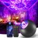 Galaxy Projector 20 Lighting Modes Star Projector HiFi Bluetooth Speaker Galaxy Projector Light 15 White Noise Sensory Lights Remote & Timer Galaxy Light Projector for Bedroom Gifts for Room Decor Black