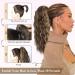 REECHO 18 Dark Ash Blonde Claw Clip Ponytail Extension - Long Curly Wavy Hairpiece for Women - Synthetic Multi-Layered Hair Extension - 160g - Buy Online on GoSupps.com