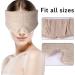 Wool Blend Knitted Sleep Mask | Soft Light Blocking Eye Mask for Travel & Naps | Comfortable Beige Blindfold - Buy Online on GoSupps.com