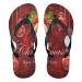 Mnsruu Snowflakes Christmas Ball Red Flip Flops Flip Sandals Home Slippers Hotel Spa Bedroom Travel L for Men Women