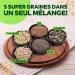Mixed Edible Seeds Pack 1kg 5x200g of Sunflower Flax Hemp Chia and Pumpkin Seeds Ideal for Smoothies Snacks and Salads High in Fibre Omega-3 and Plant Protein - Buy Online on GoSupps.com