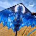 Dragon Kite for Kids & Adults - Easy-to-Fly Delta Beach Kite with 300ft String | Ice-themed Design - Buy Online on GoSupps.com