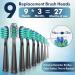 Dada-Tech Electric Toothbrush for Adults | Sonic & Rechargeable with 5 Cleaning Modes | 2-Minute Timer | 9 Replacement Brush Heads | Blue - Buy Online on GoSupps.com